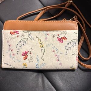Floral Crossbody Travel Wallet